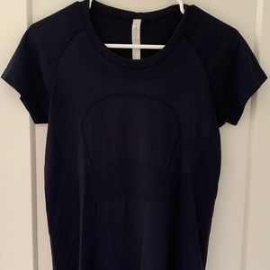 Navy Lululemon Swifty Tech Short Sleeve